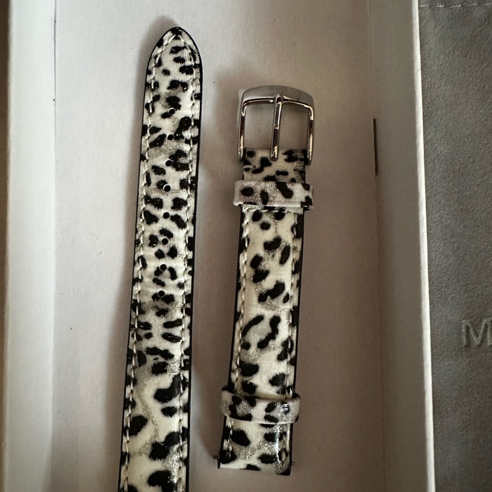 Michele patent leather  Leopard Print Watch Strap
